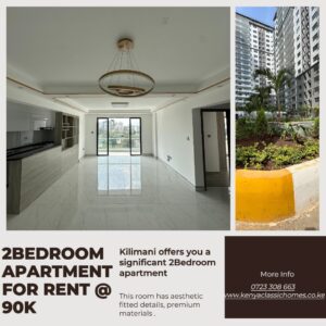 Stylish 2-Bedroom Apartment for Rent in Kilimani